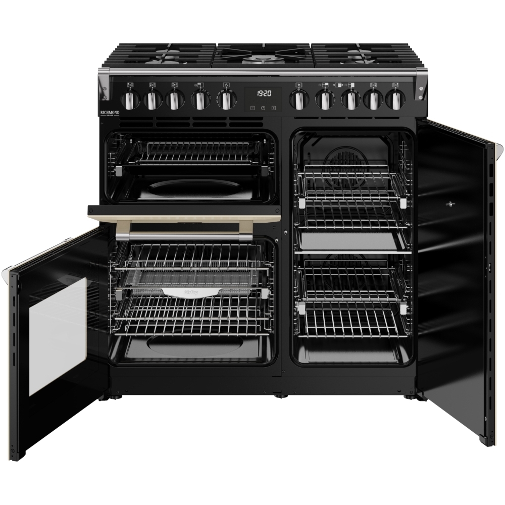 Stoves DX RCA RICH 90DF CRM 90cm Dual Fuel Range Cooker, Cream, A Rated