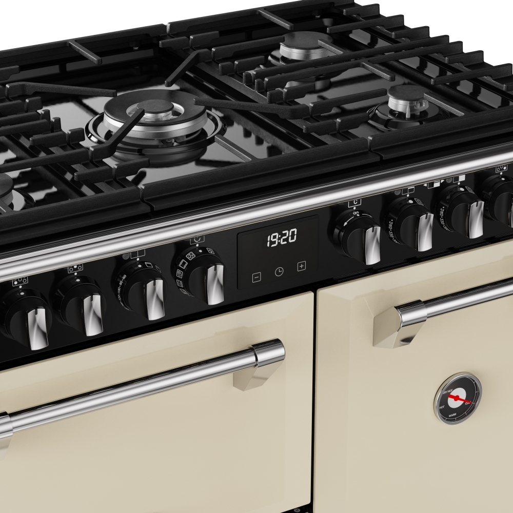 Stoves DX RCA RICH 90DF CRM 90cm Dual Fuel Range Cooker, Cream, A Rated