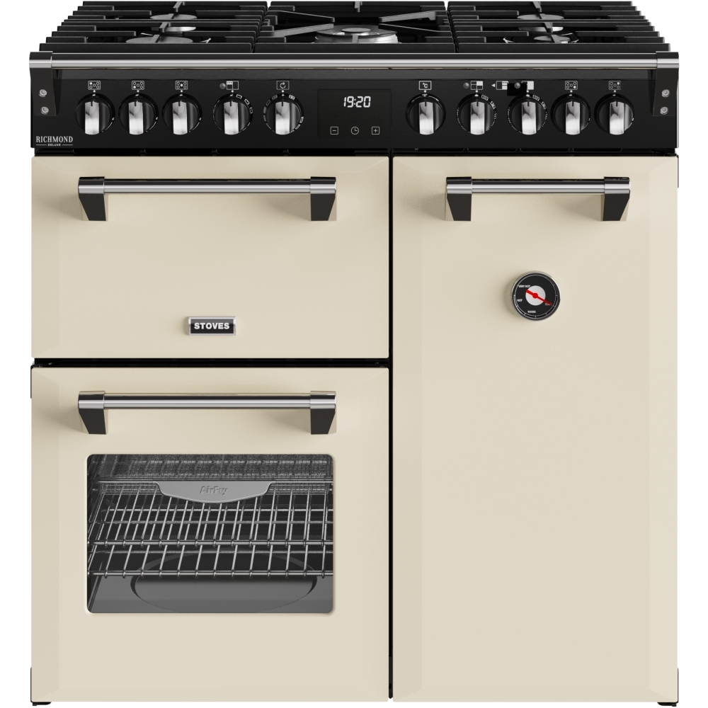 Stoves DX RCA RICH 90DF CRM 90cm Dual Fuel Range Cooker, Cream, A Rated