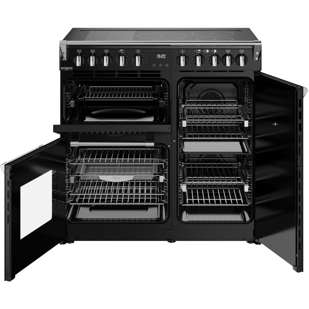 Stoves DX RCA RICH 90Ei RTY 90cm Induction Range Cooker, Black, A Rated