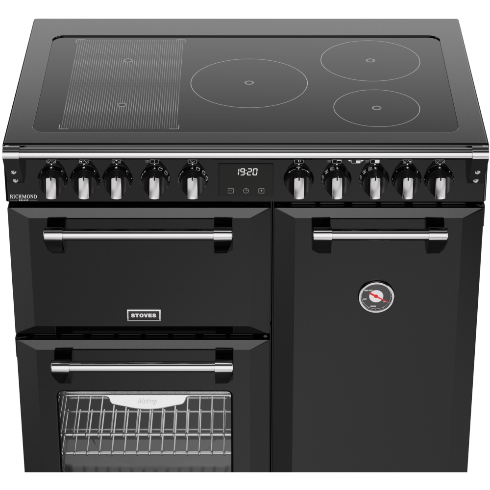 Stoves DX RCA RICH 90Ei RTY 90cm Induction Range Cooker, Black, A Rated