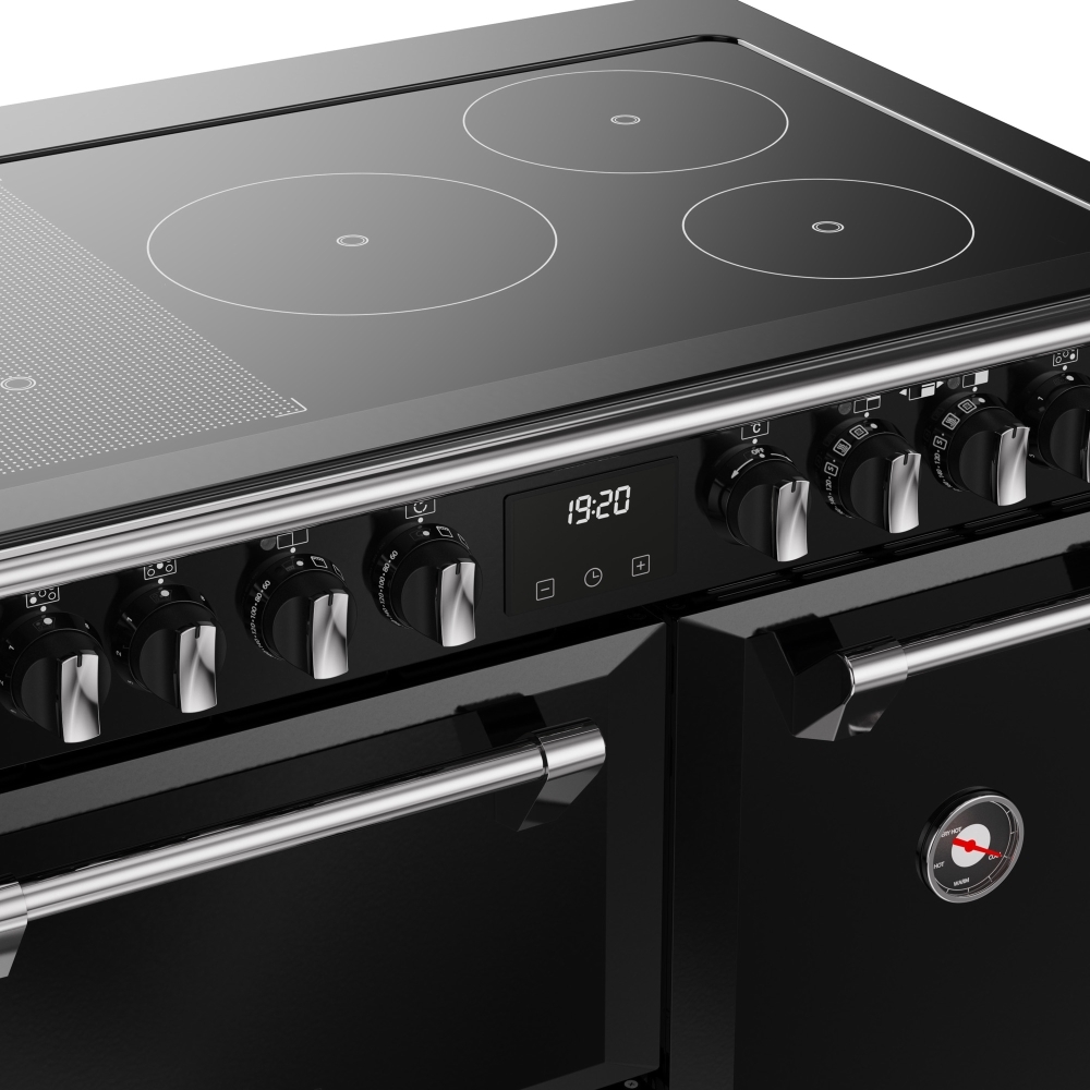 Stoves DX RCA RICH 90Ei RTY 90cm Induction Range Cooker, Black, A Rated
