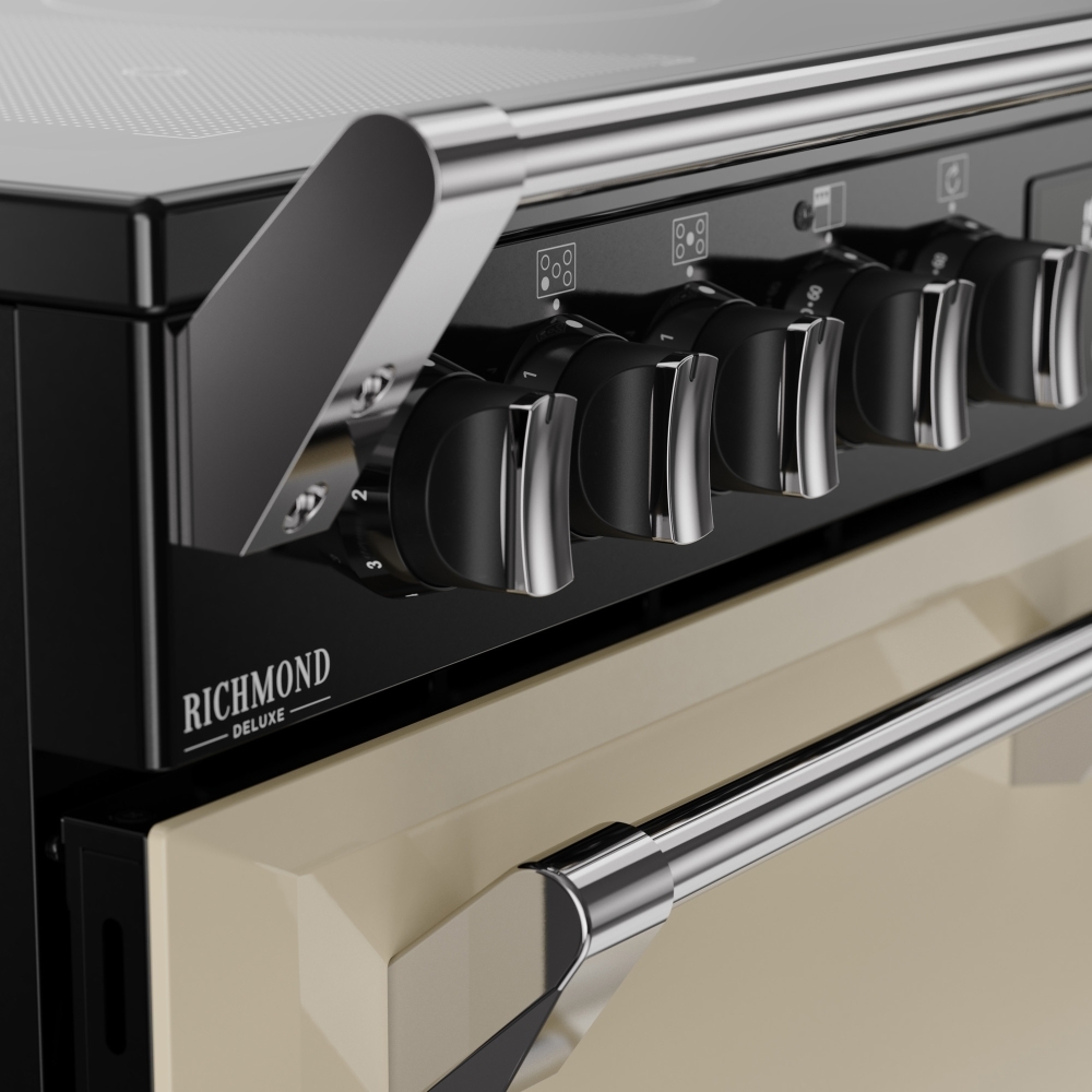 Stoves DX RCA RICH 90Ei RTY 90cm Induction Range Cooker, Cream, A Rated