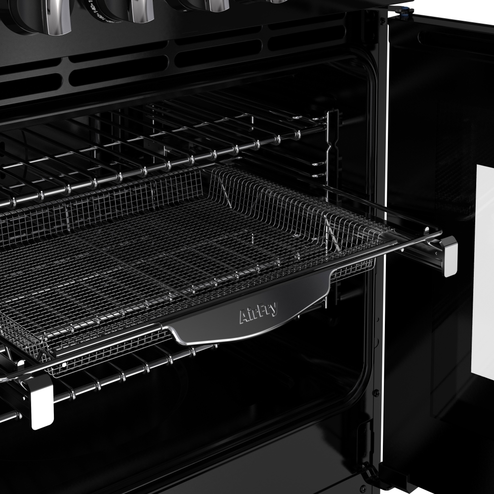 Stoves DX RCA RICH 100DF BLK 100cm Dual Fuel Range Cooker, Black, A Rated