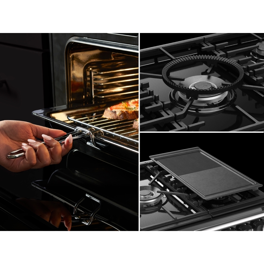 Stoves DX RCA RICH 100DF CRM 100cm Dual Fuel Range Cooker, Cream, A Rated