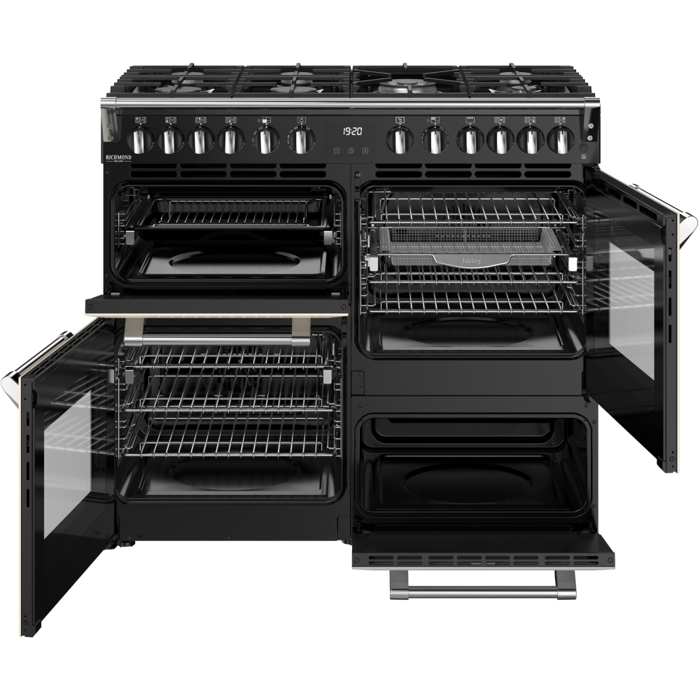 Stoves DX RCA RICH 100DF CRM 100cm Dual Fuel Range Cooker, Cream, A Rated