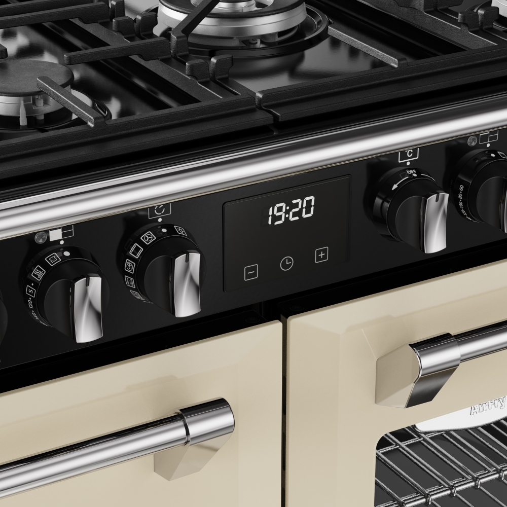 Stoves DX RCA RICH 100DF CRM 100cm Dual Fuel Range Cooker, Cream, A Rated