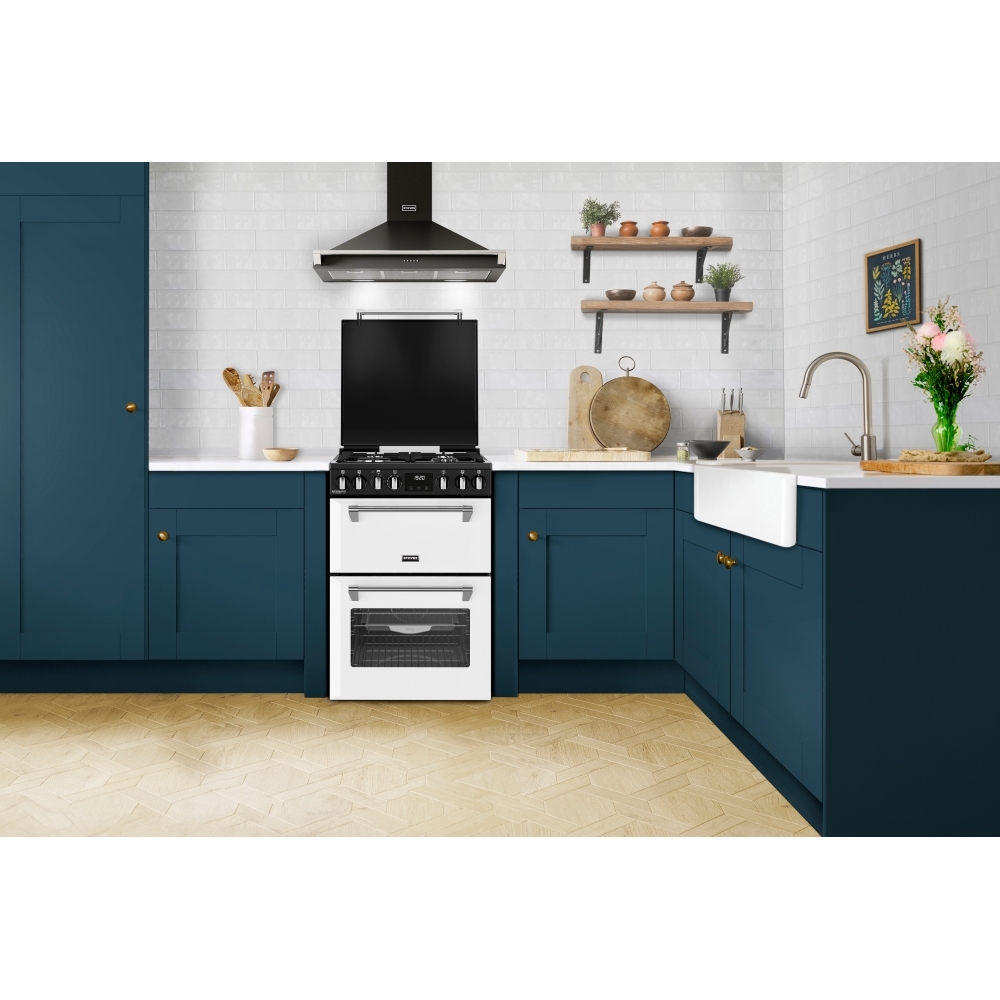 Stoves DX MRA RICH 60DF IWH Dual Fuel Cooker with Double Oven, White, A Rated