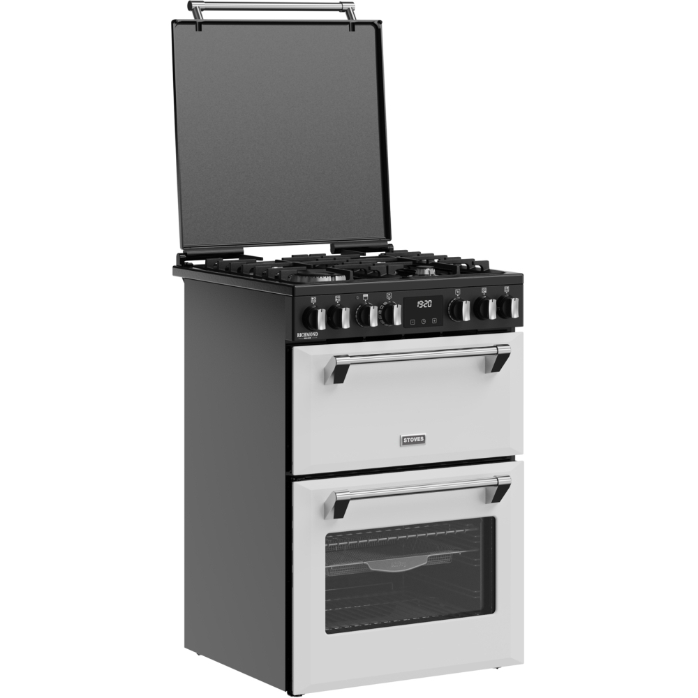 Stoves DX MRA RICH 60DF IWH Dual Fuel Cooker with Double Oven, White, A Rated
