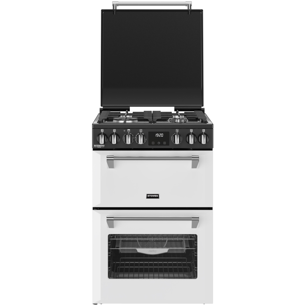 Stoves DX MRA RICH 60DF IWH Dual Fuel Cooker with Double Oven, White, A Rated