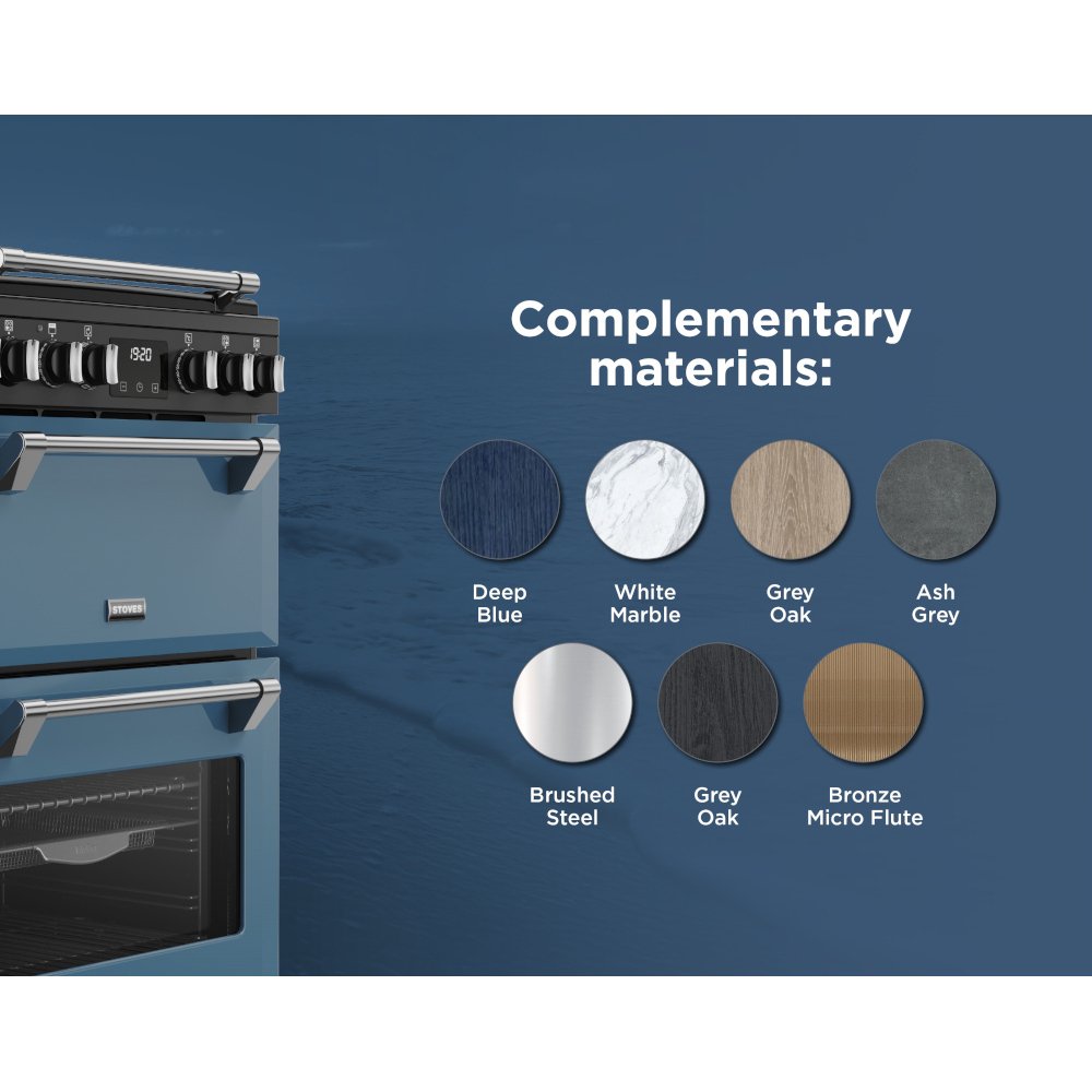 Stoves DX MRA RICH 60DF TWB Dual Fuel Cooker with Double Oven, Blue, A Rated