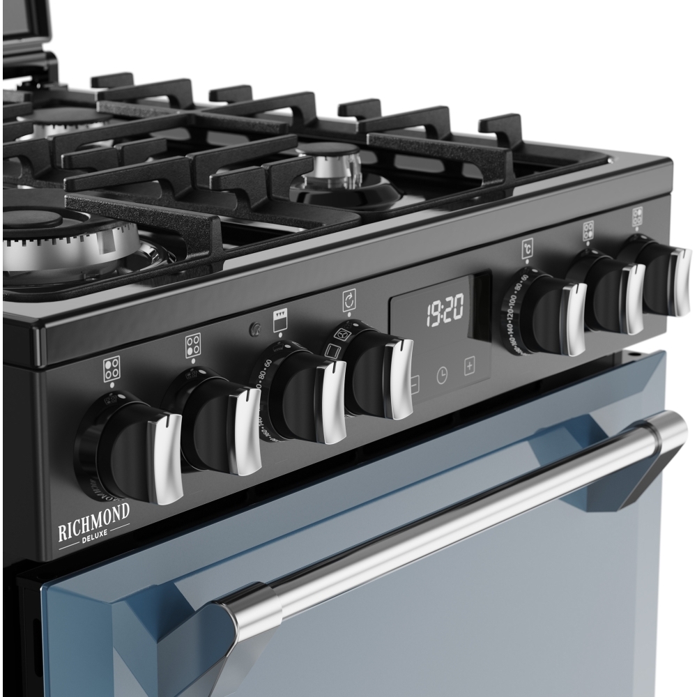 Stoves DX MRA RICH 60DF TWB Dual Fuel Cooker with Double Oven, Blue, A Rated