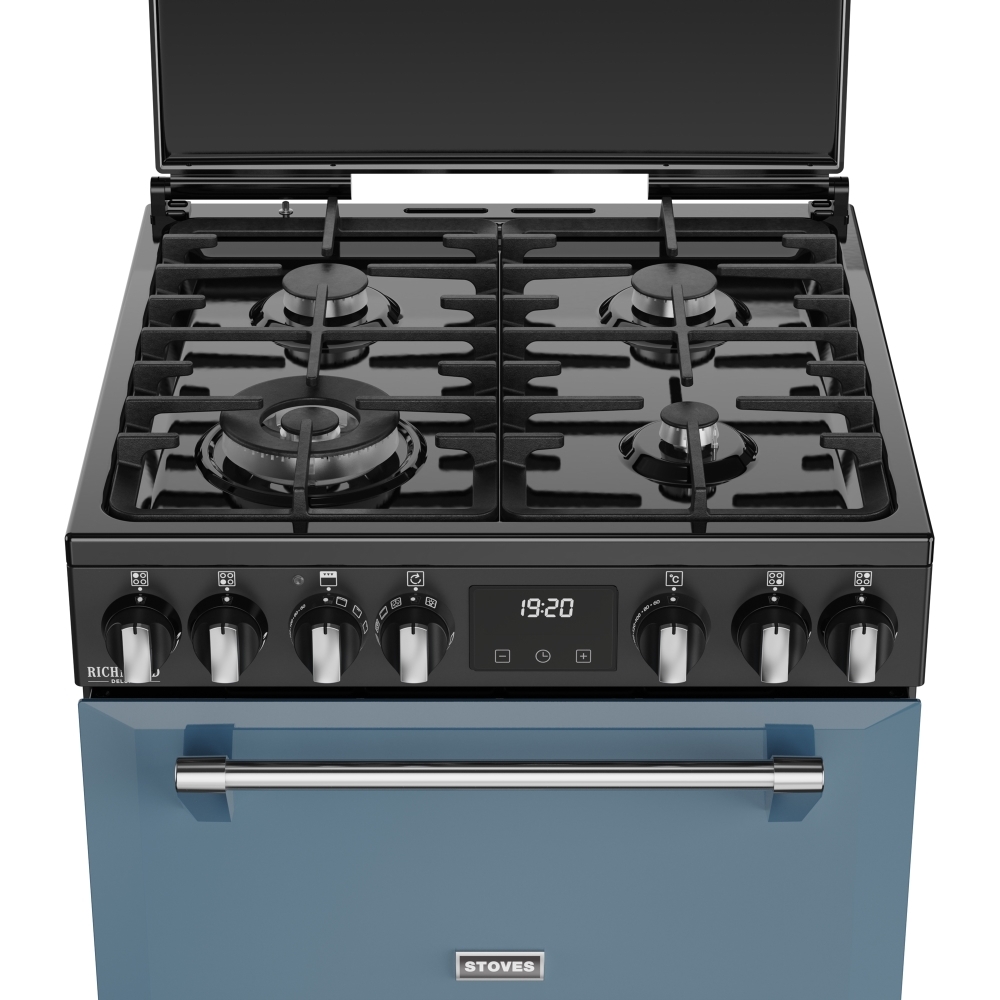 Stoves DX MRA RICH 60DF TWB Dual Fuel Cooker with Double Oven, Blue, A Rated