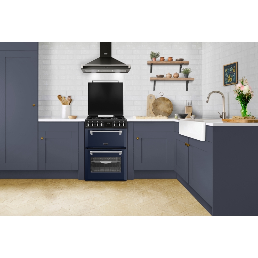 Stoves DX MRA RICH 60DF MBL Dual Fuel Cooker with Double Oven, Blue, A Rated