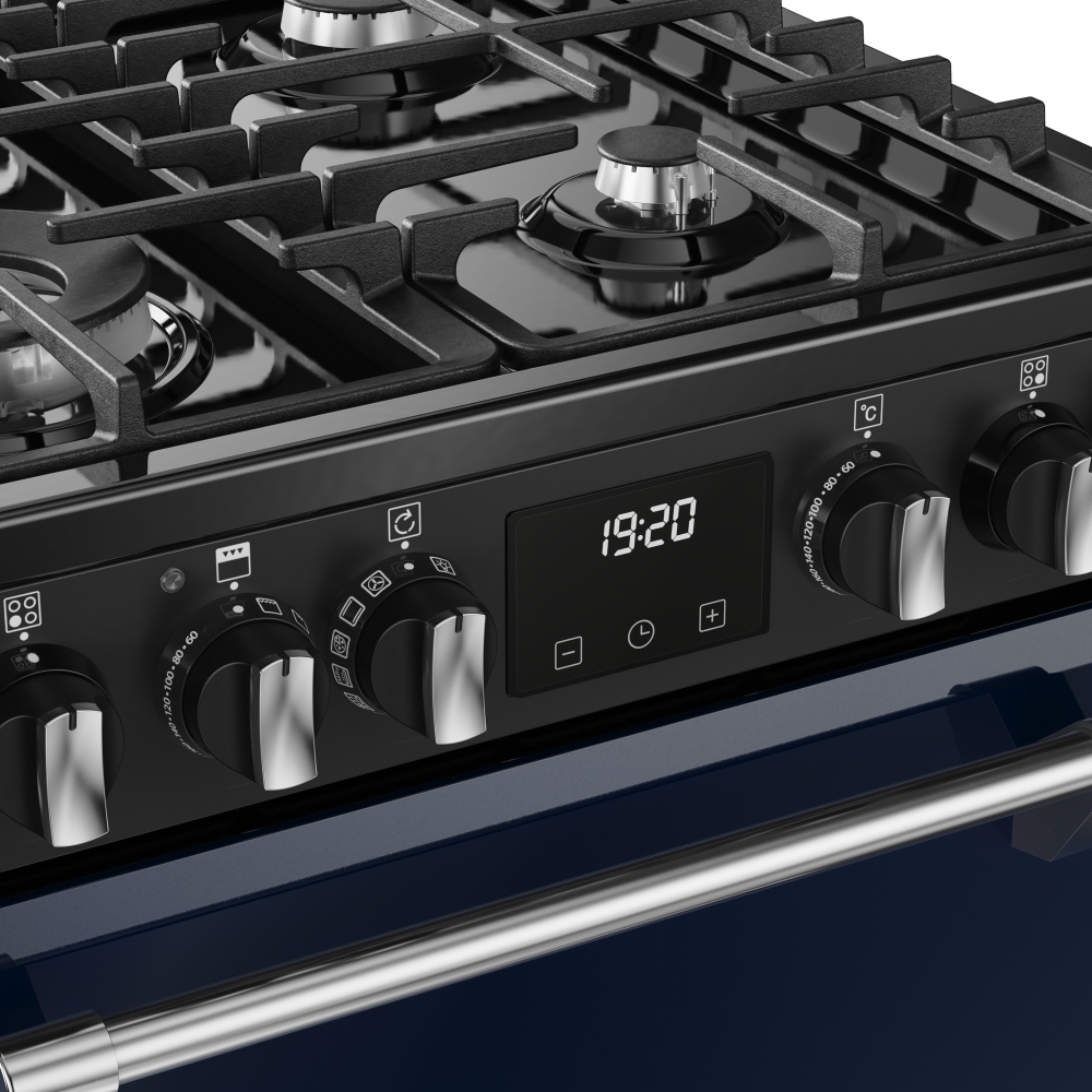 Stoves DX MRA RICH 60DF MBL Dual Fuel Cooker with Double Oven, Blue, A Rated