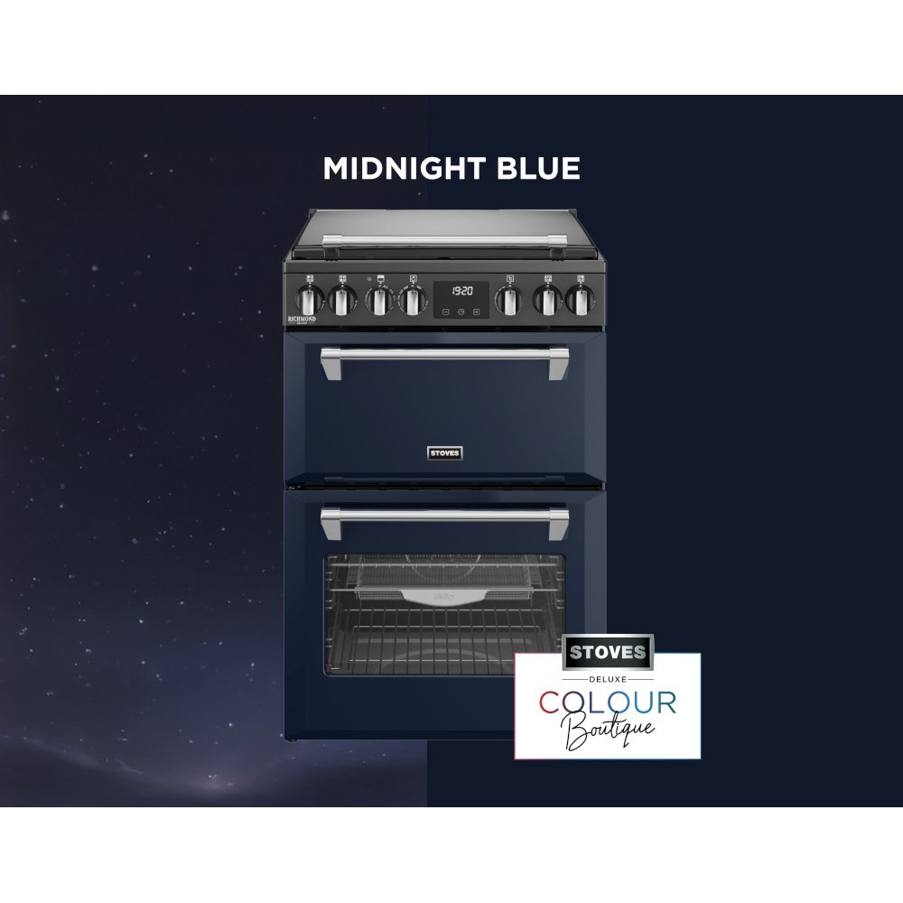 Stoves DX MRA RICH 60DF MBL Dual Fuel Cooker with Double Oven, Blue, A Rated