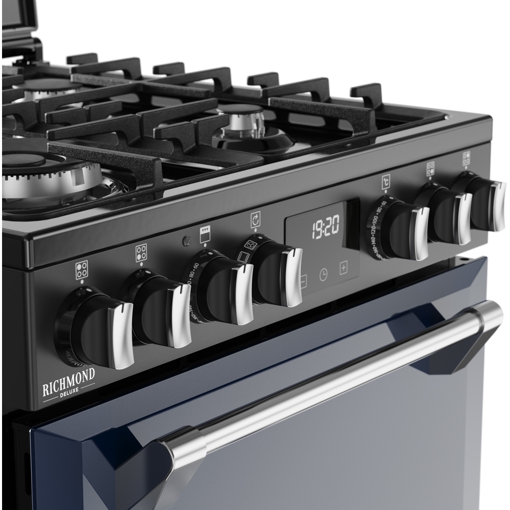 Stoves DX MRA RICH 60DF MBL Dual Fuel Cooker with Double Oven, Blue, A Rated
