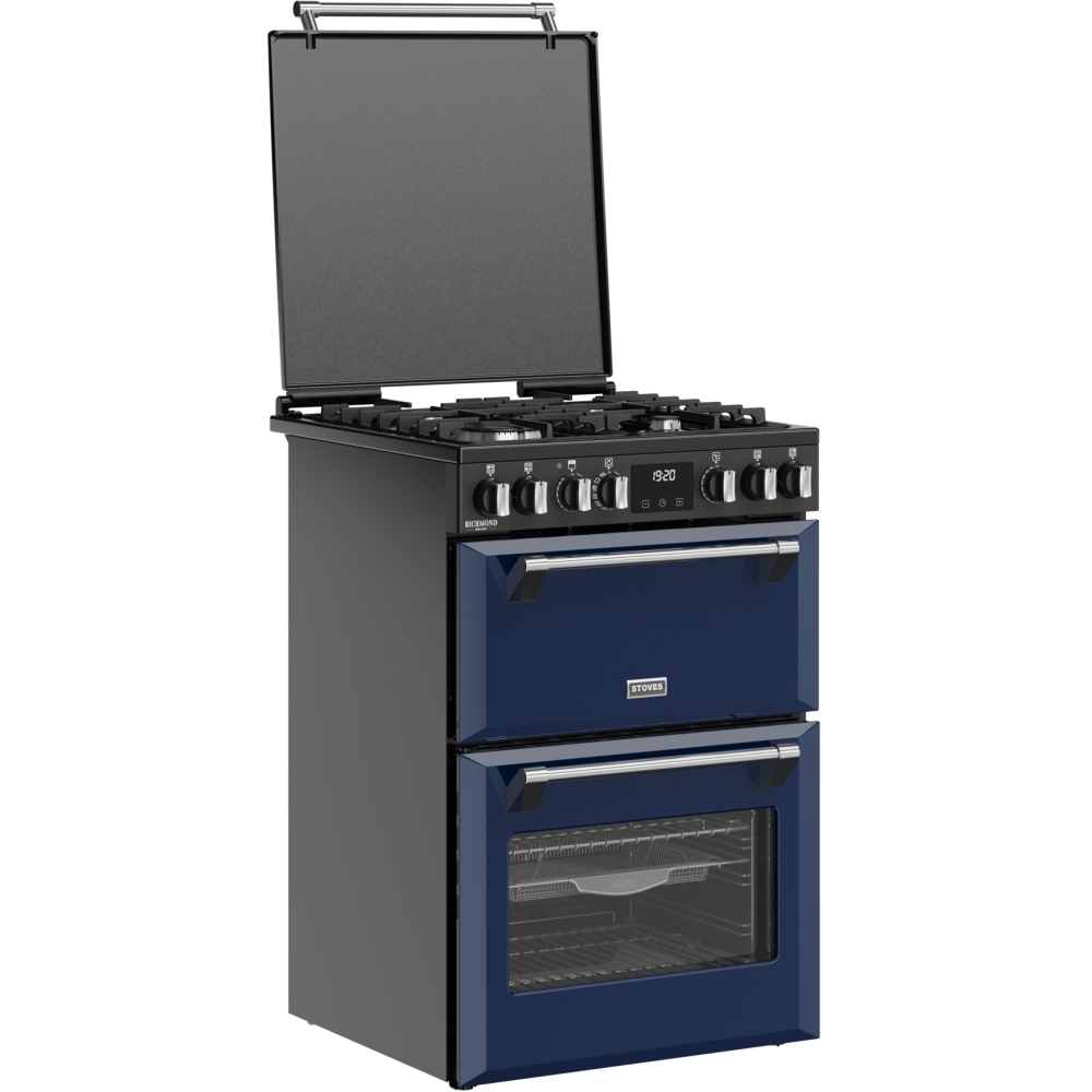 Stoves DX MRA RICH 60DF MBL Dual Fuel Cooker with Double Oven, Blue, A Rated