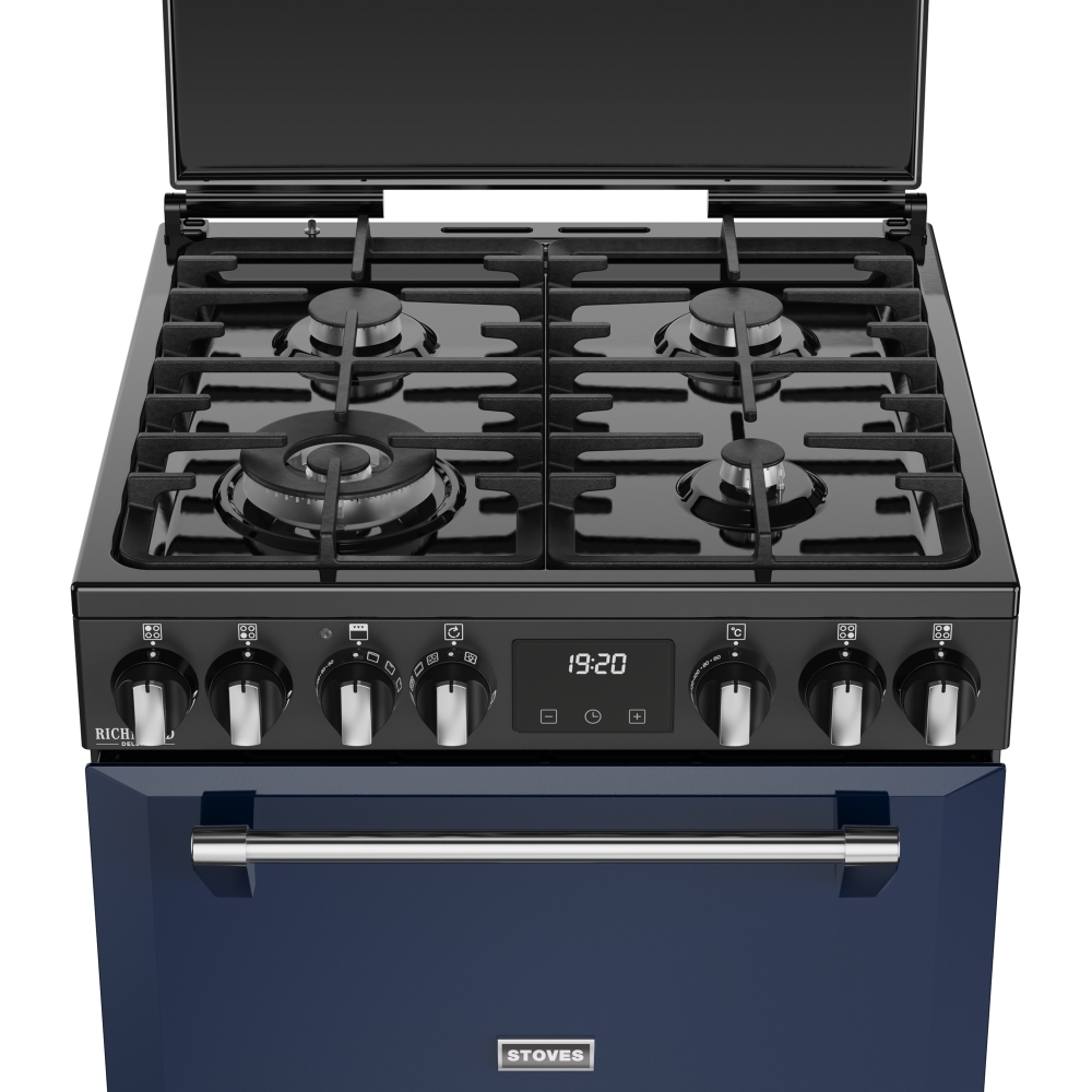 Stoves DX MRA RICH 60DF MBL Dual Fuel Cooker with Double Oven, Blue, A Rated