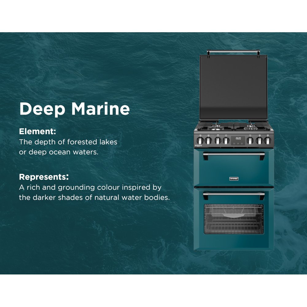 Stoves DX MRA RICH 60DF DMA Dual Fuel Cooker with Double Oven, Green, A Rated