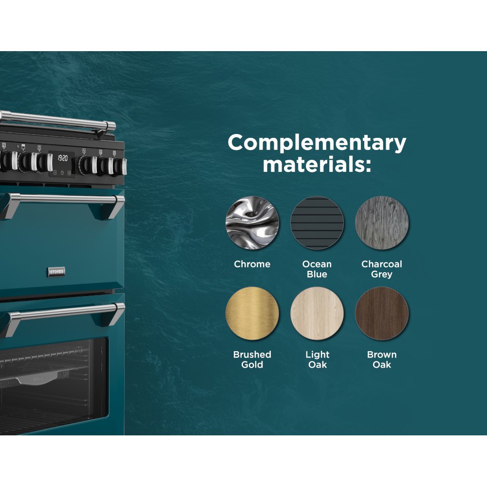 Stoves DX MRA RICH 60DF DMA Dual Fuel Cooker with Double Oven, Green, A Rated