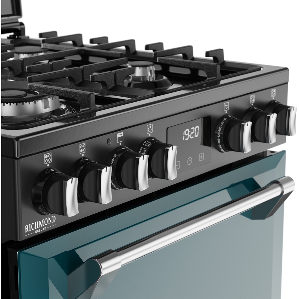 Stoves DX MRA RICH 60DF DMA Dual Fuel Cooker with Double Oven, Green, A Rated