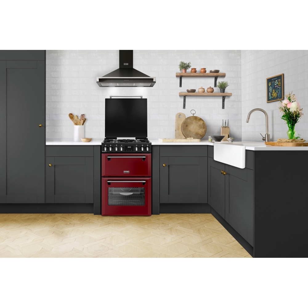 Stoves DX MRA RICH 60DF GAR Dual Fuel Cooker with Double Oven, Red, A Rated