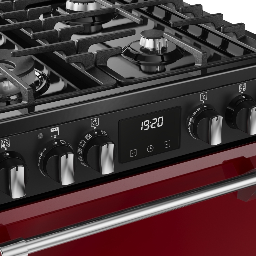 Stoves DX MRA RICH 60DF GAR Dual Fuel Cooker with Double Oven, Red, A Rated