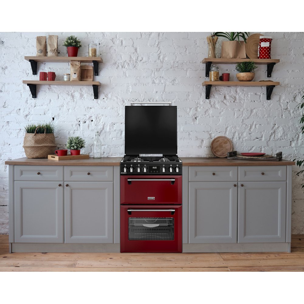 Stoves DX MRA RICH 60DF GAR Dual Fuel Cooker with Double Oven, Red, A Rated