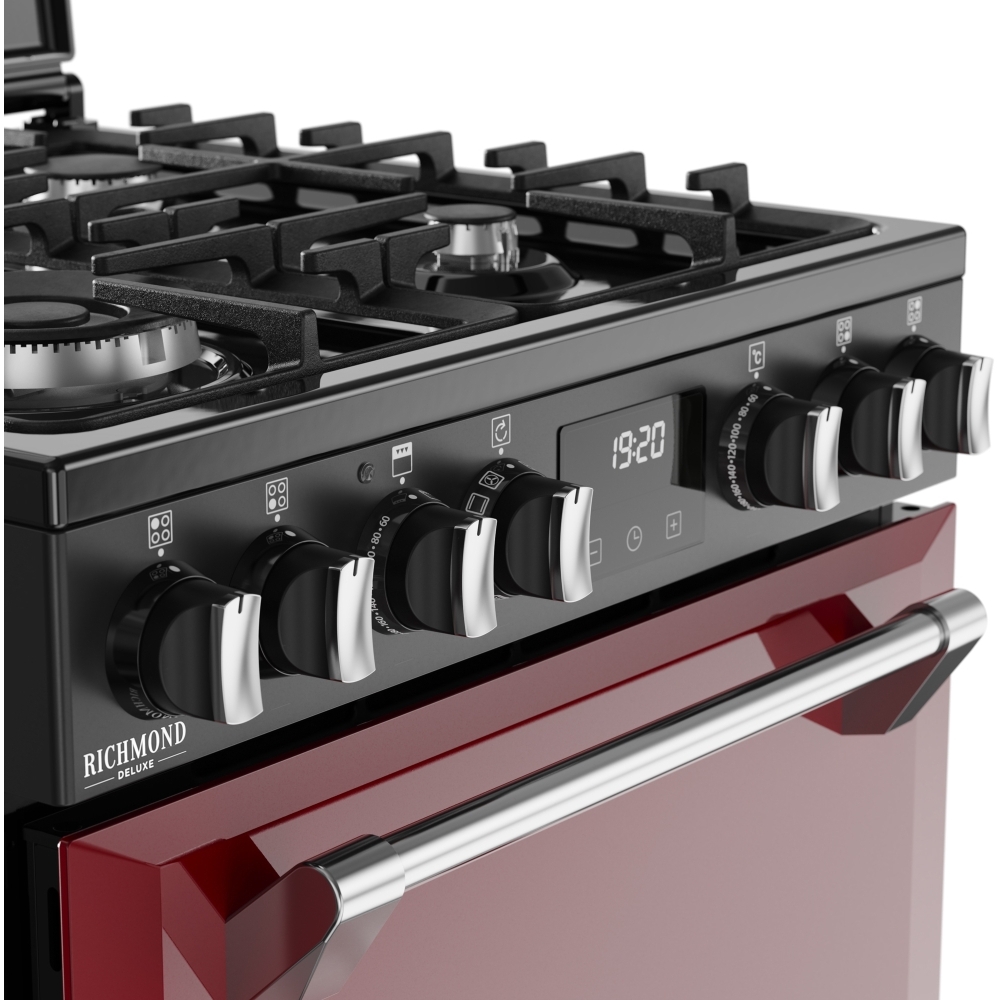 Stoves DX MRA RICH 60DF GAR Dual Fuel Cooker with Double Oven, Red, A Rated