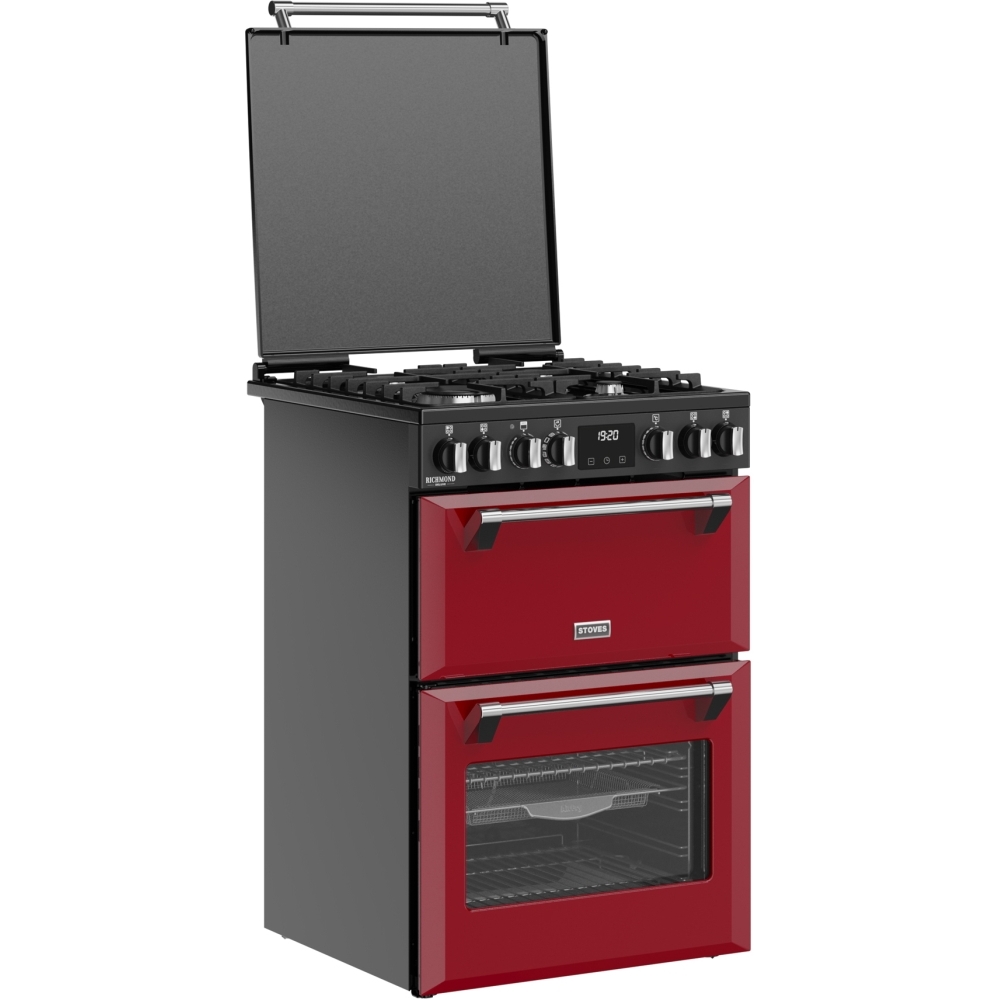 Stoves DX MRA RICH 60DF GAR Dual Fuel Cooker with Double Oven, Red, A Rated