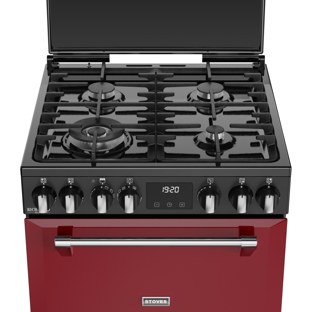 Stoves DX MRA RICH 60DF GAR Dual Fuel Cooker with Double Oven, Red, A Rated