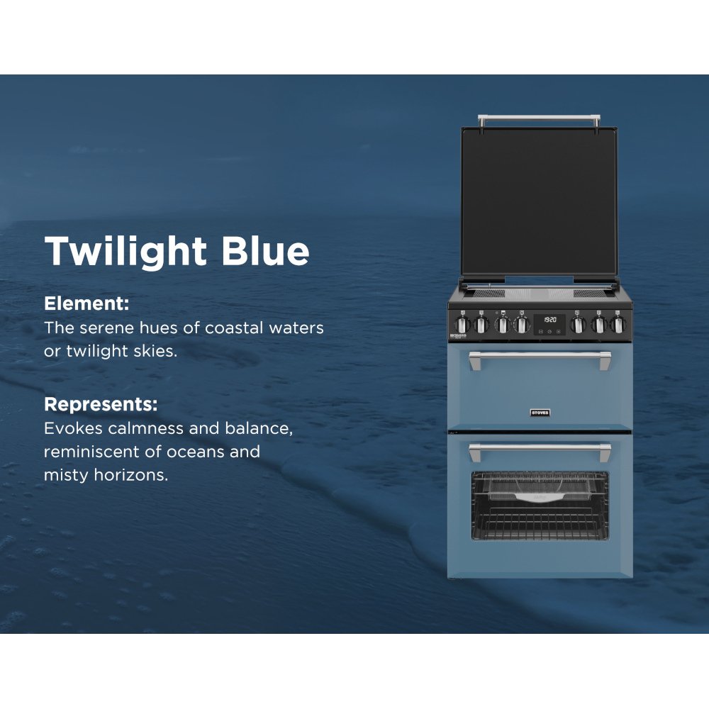 Stoves DX MRA RICH 60Ei RTY TWB Induction Electric Cooker with Double Oven, Blue, A Rated