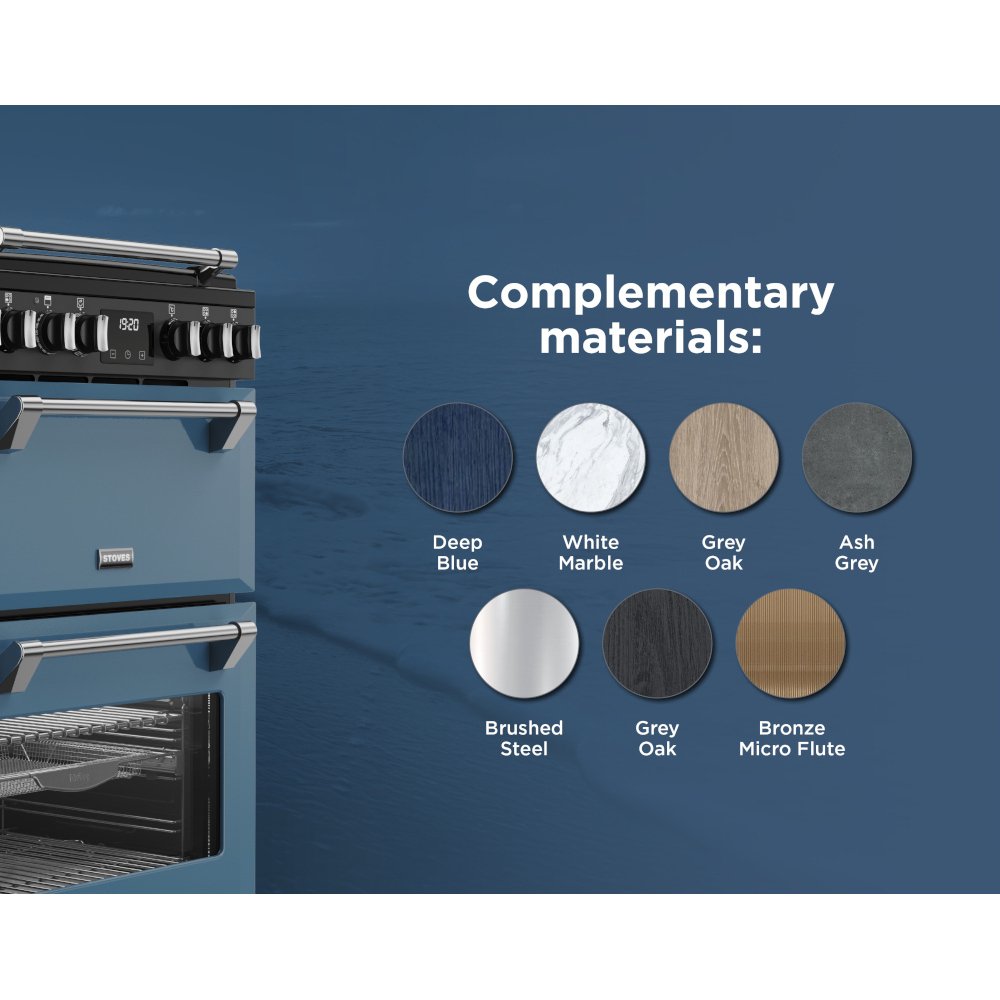 Stoves DX MRA RICH 60Ei RTY TWB Induction Electric Cooker with Double Oven, Blue, A Rated