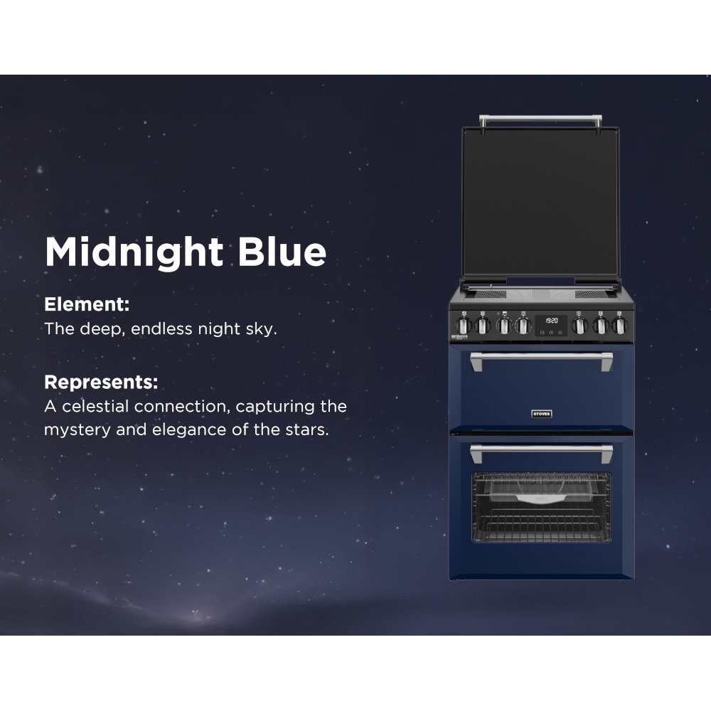 Stoves DX MRA RICH 60Ei RTY MBL Induction Electric Cooker with Double Oven, Blue, A Rated