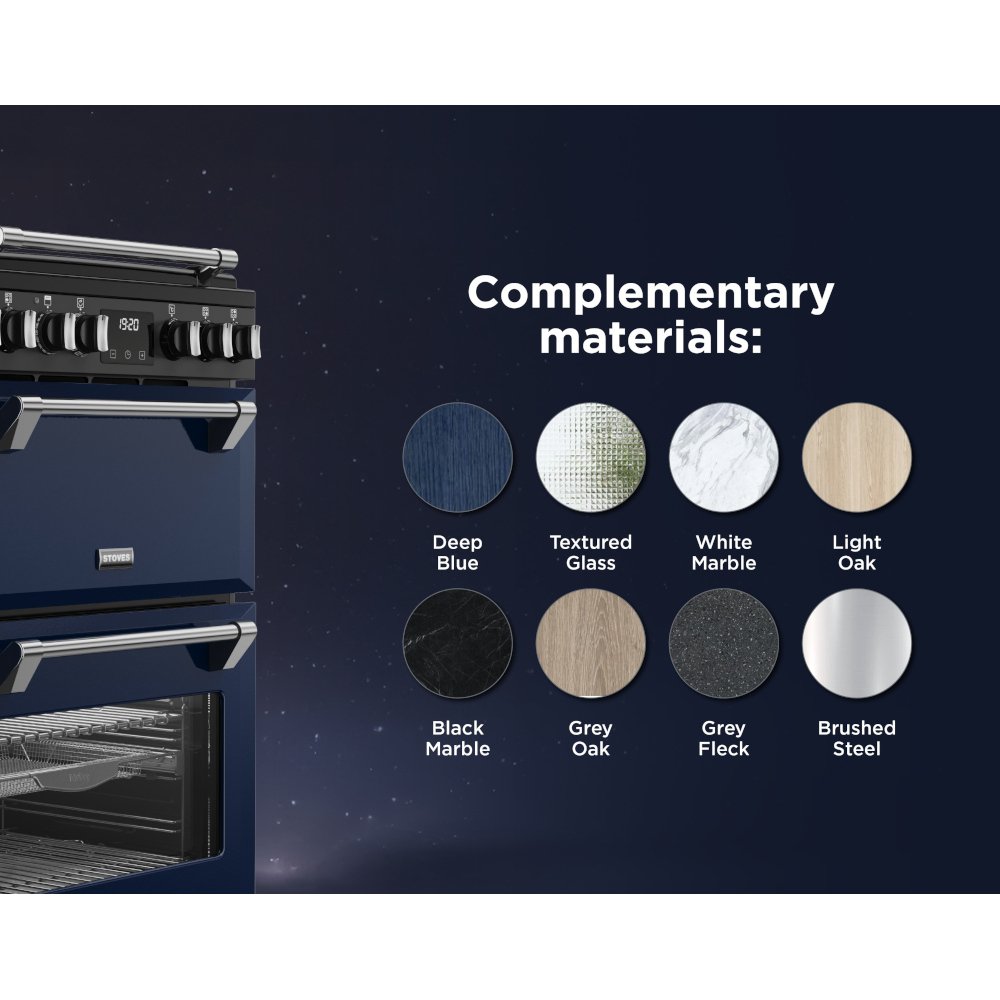 Stoves DX MRA RICH 60Ei RTY MBL Induction Electric Cooker with Double Oven, Blue, A Rated