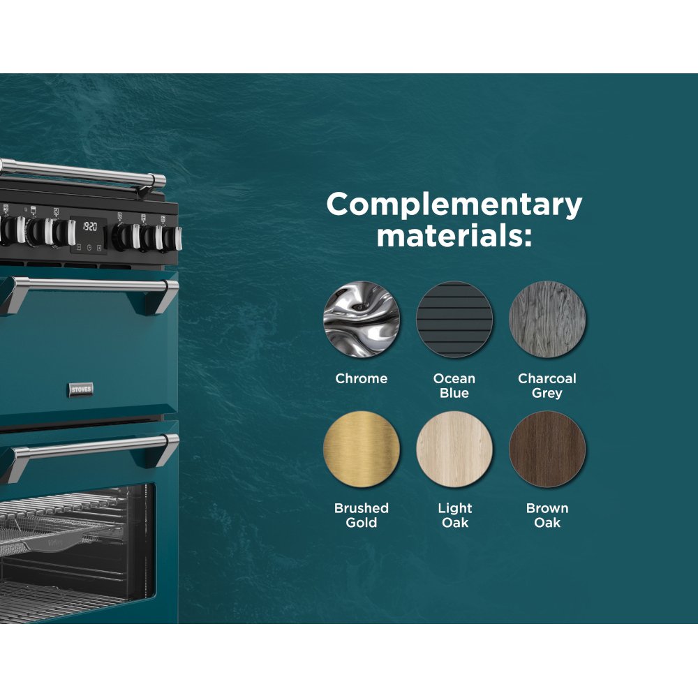 Stoves DX MRA RICH 60Ei RTY DMA Induction Electric Cooker with Double Oven, Green, A Rated