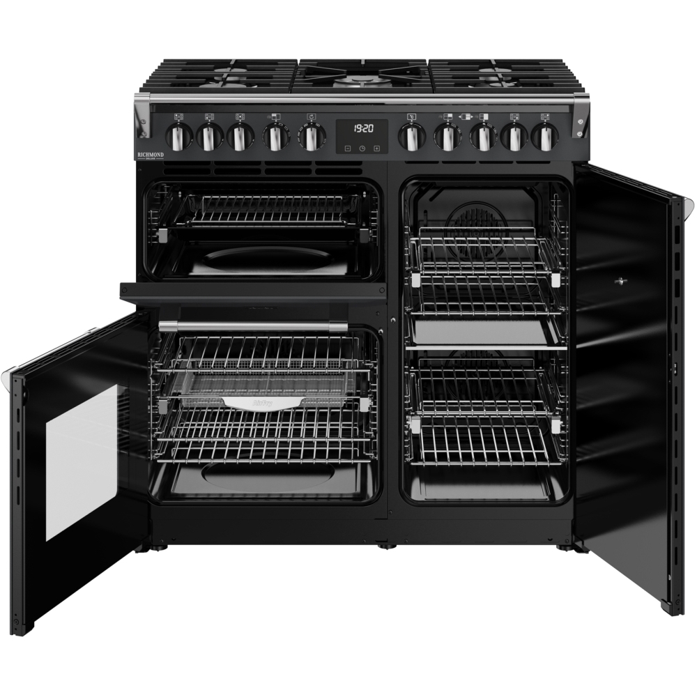 Stoves DX RCA RICH 90DF AGR 90cm Dual Fuel Range Cooker, Anthracite Grey, A Rated