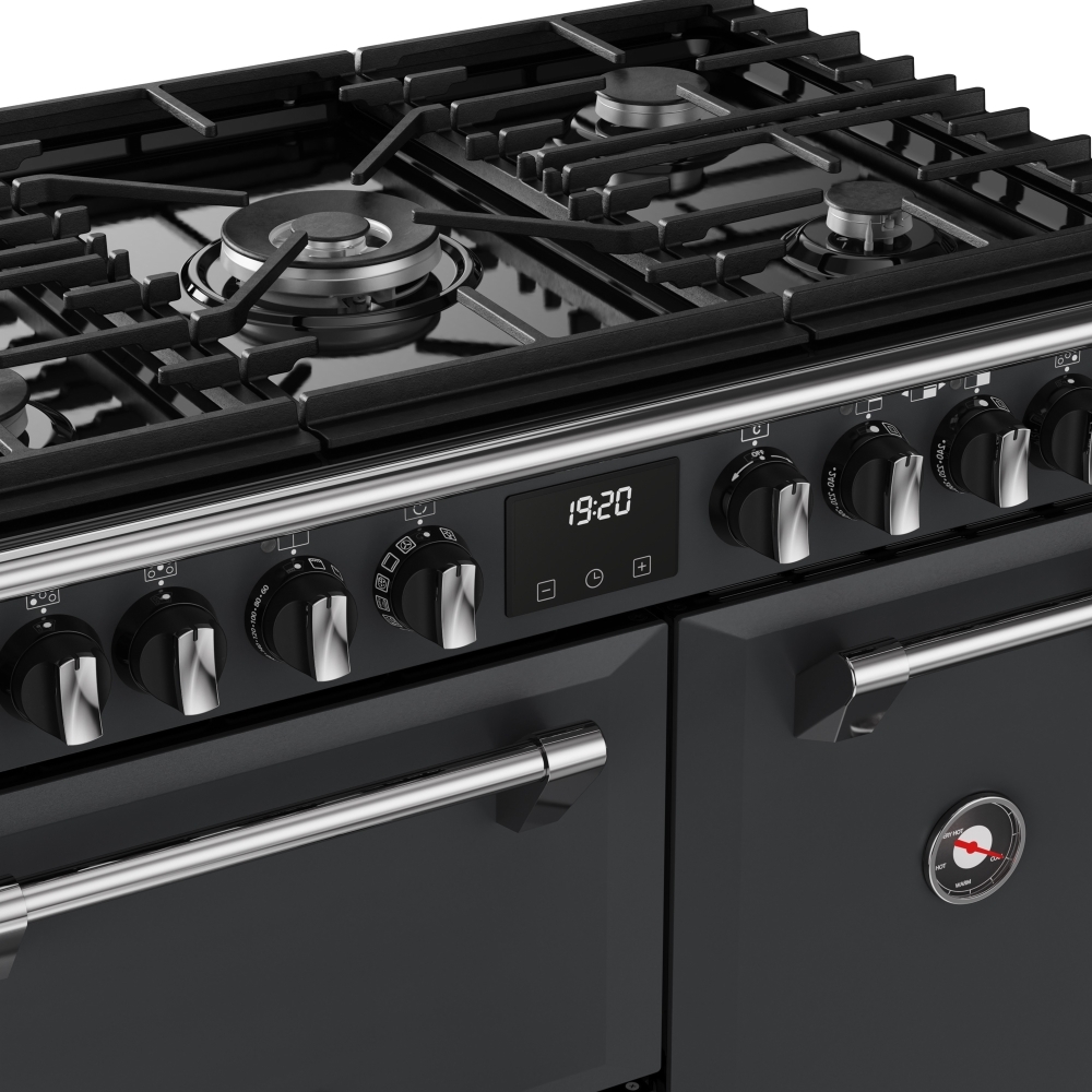 Stoves DX RCA RICH 90DF AGR 90cm Dual Fuel Range Cooker, Anthracite Grey, A Rated