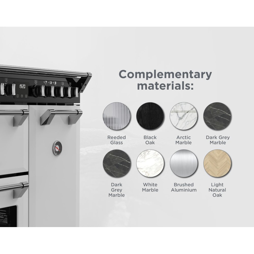 Stoves DX RCA RICH 90DF IWH 90cm Dual Fuel Range Cooker, Ice White, A Rated