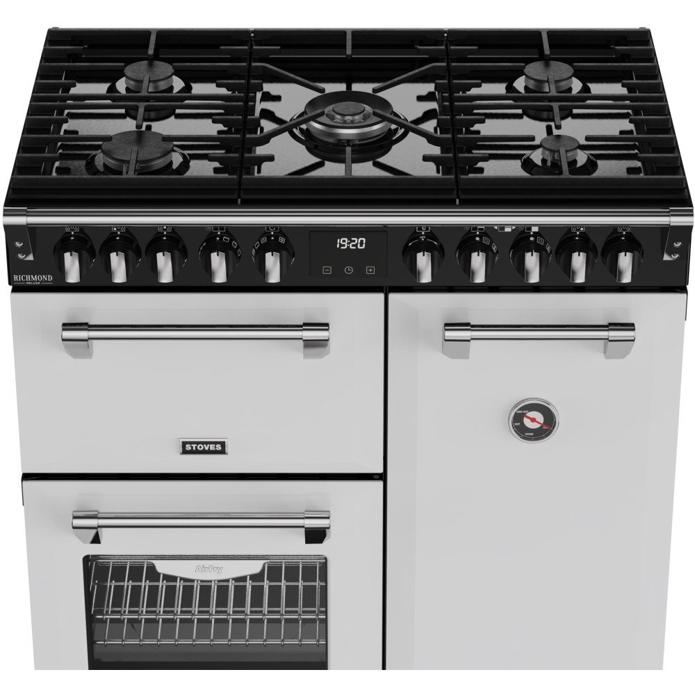 Stoves DX RCA RICH 90DF IWH 90cm Dual Fuel Range Cooker, Ice White, A Rated