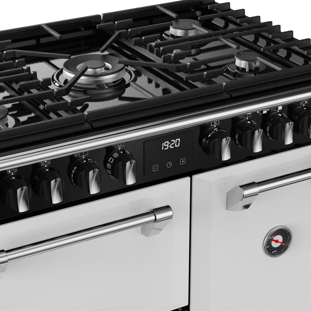 Stoves DX RCA RICH 90DF IWH 90cm Dual Fuel Range Cooker, Ice White, A Rated