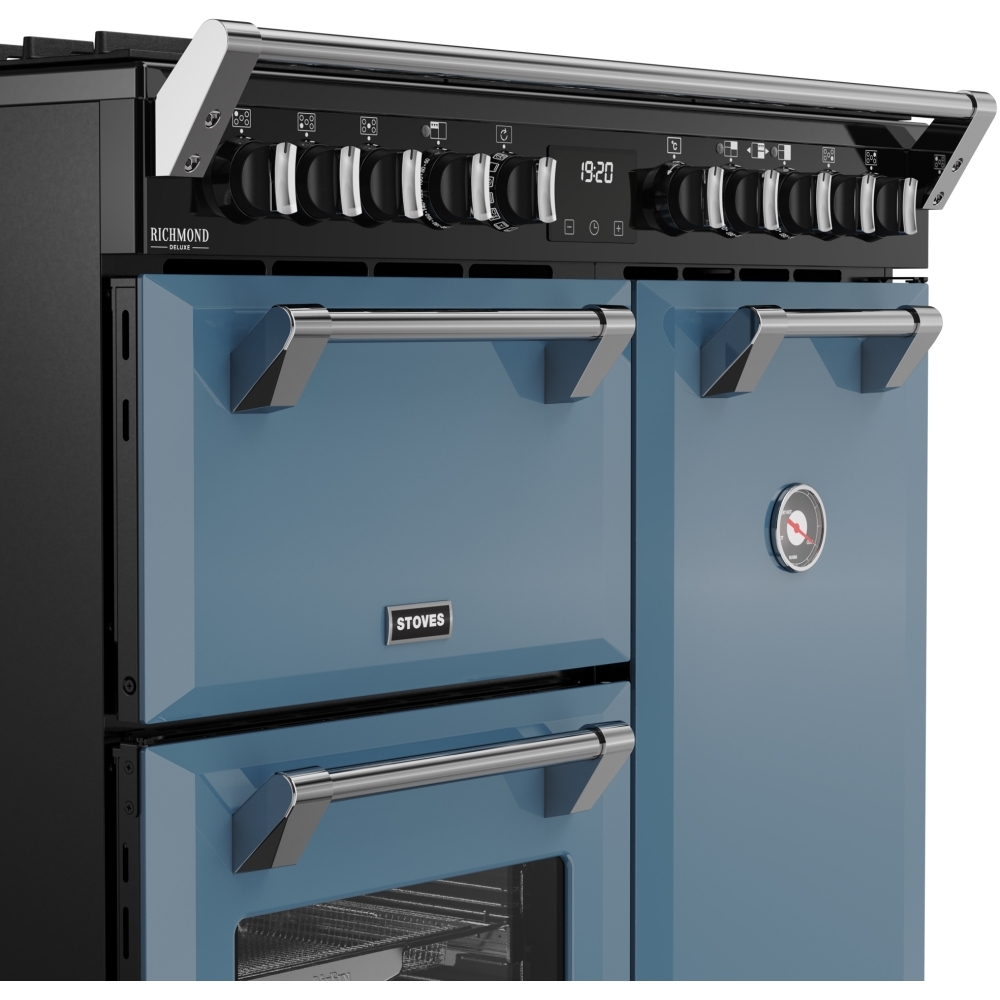 Stoves DX RCA RICH 90DF TWB 90cm Dual Fuel Range Cooker, Twilight Blue, A Rated