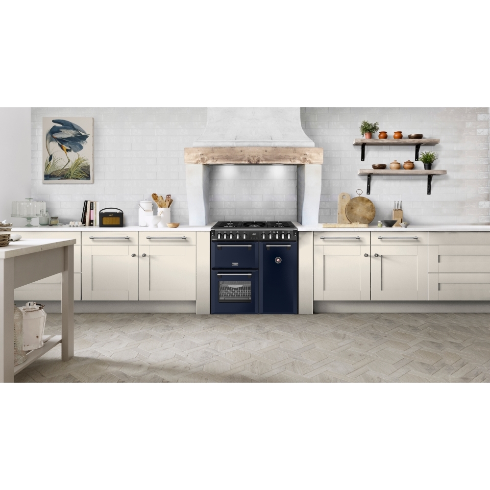 Stoves DX RCA RICH 90DF MBL 90cm Dual Fuel Range Cooker, Midnight Blue, A Rated