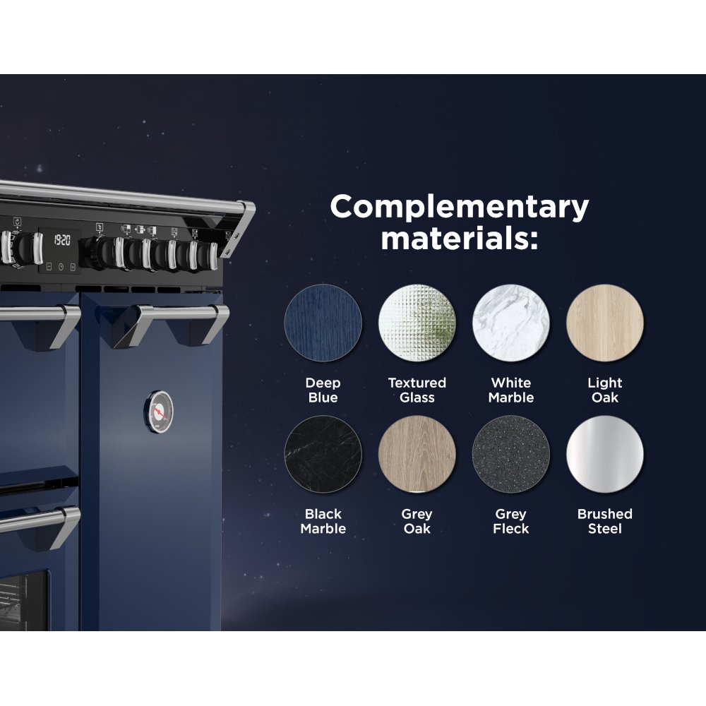 Stoves DX RCA RICH 90DF MBL 90cm Dual Fuel Range Cooker, Midnight Blue, A Rated