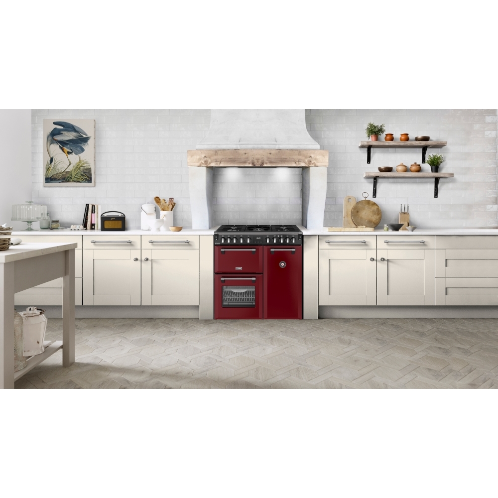 Stoves DX RCA RICH 90DF GAR 90cm Dual Fuel Range Cooker, Garnet Red, A Rated