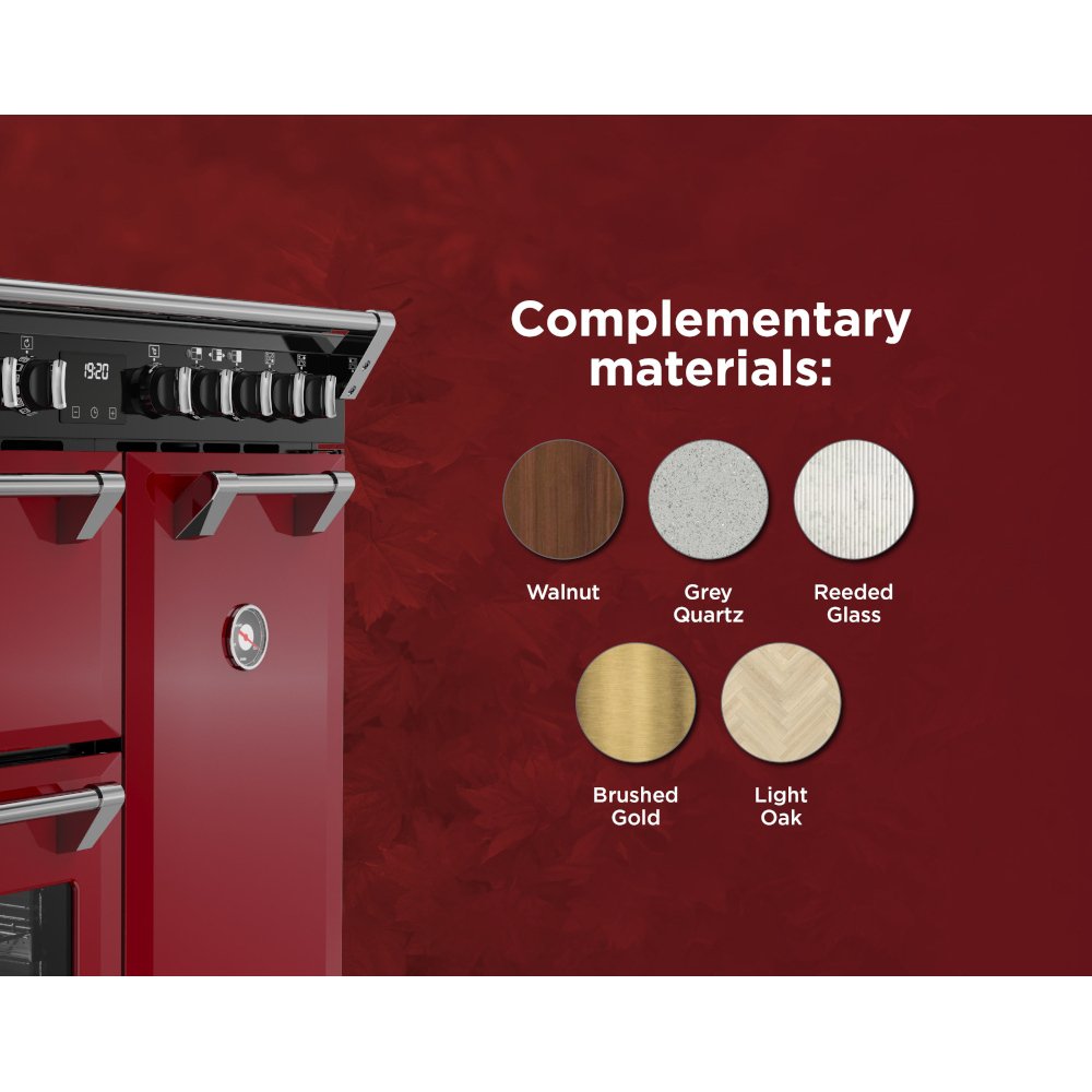Stoves DX RCA RICH 90DF GAR 90cm Dual Fuel Range Cooker, Garnet Red, A Rated
