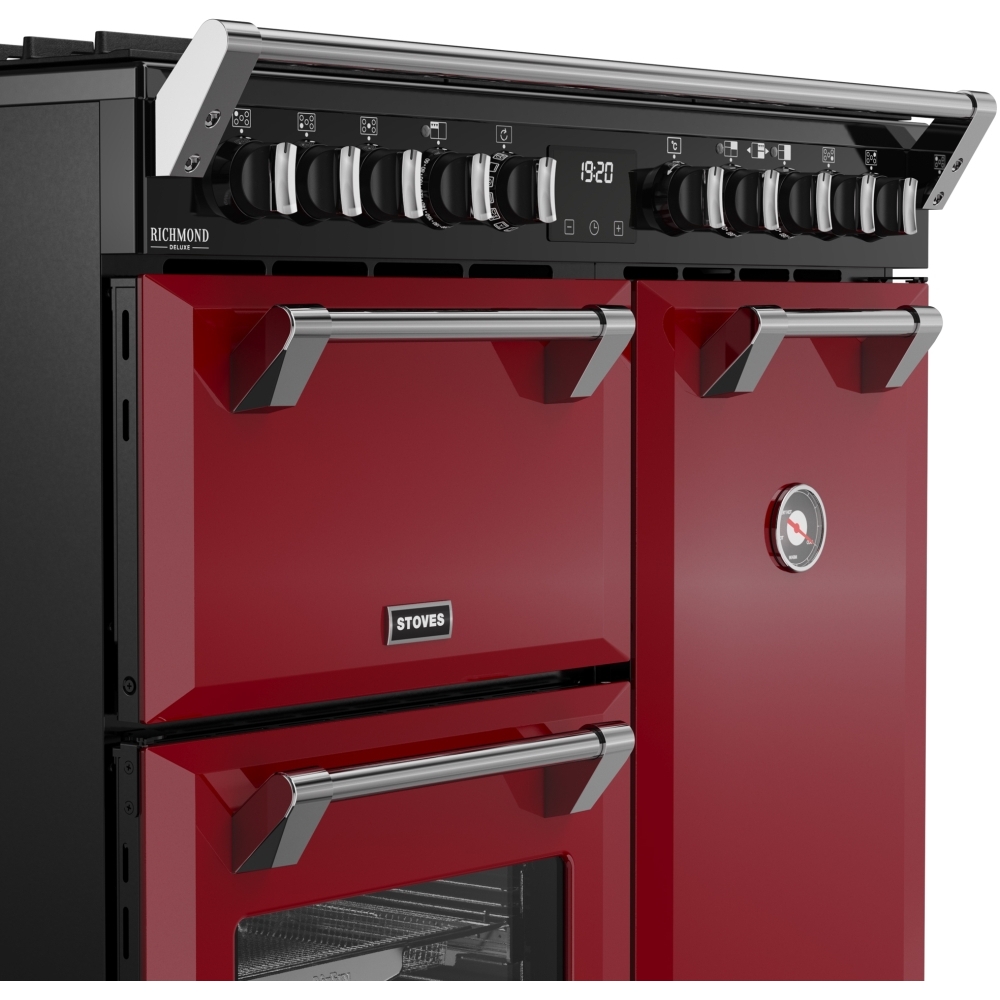 Stoves DX RCA RICH 90DF GAR 90cm Dual Fuel Range Cooker, Garnet Red, A Rated