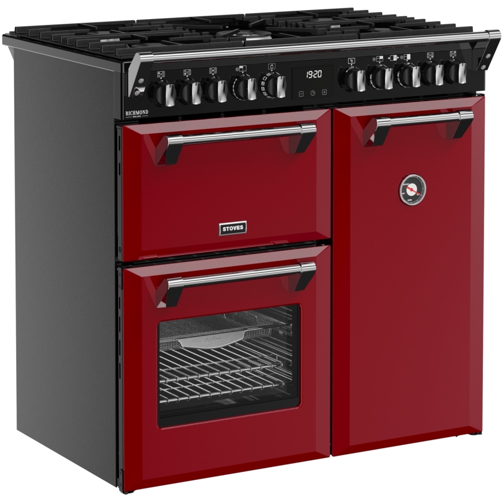 Stoves DX RCA RICH 90DF GAR 90cm Dual Fuel Range Cooker, Garnet Red, A Rated