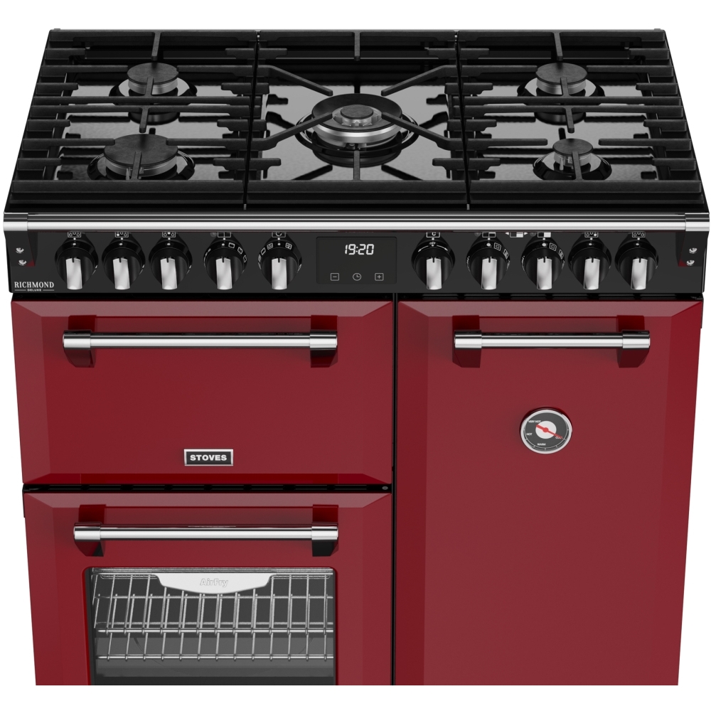 Stoves DX RCA RICH 90DF GAR 90cm Dual Fuel Range Cooker, Garnet Red, A Rated